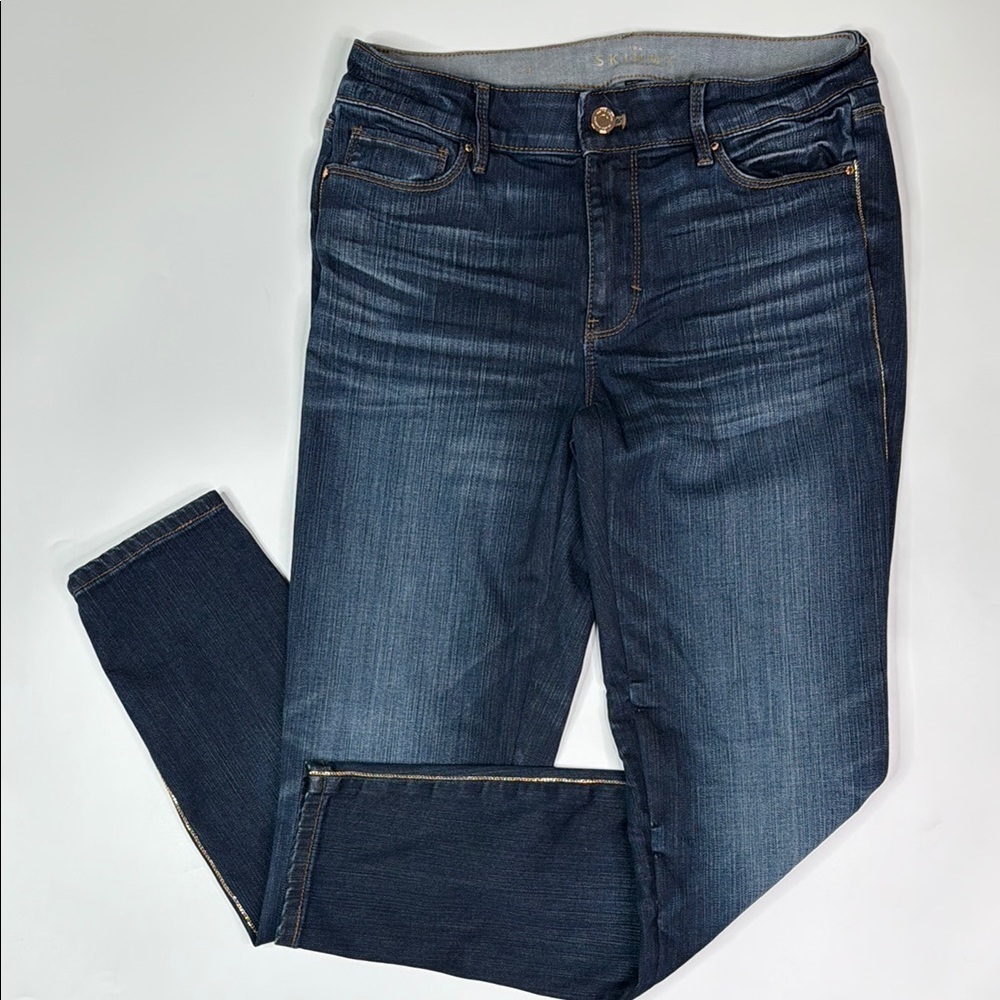White House Black Market The Skinny Dark Wash Jeans Size 4